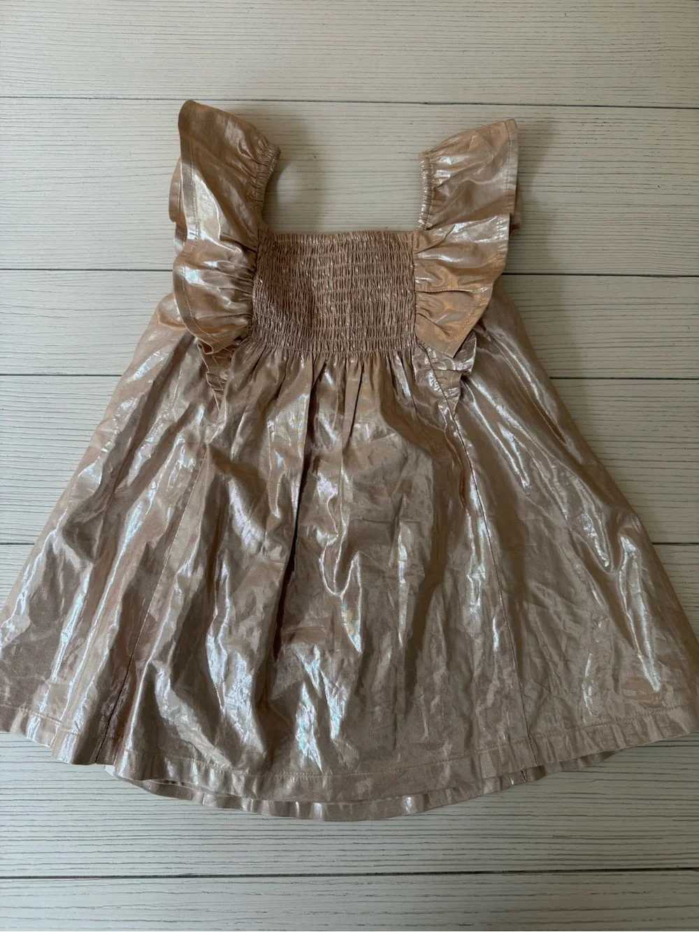 GAP Toddler Metallic Flutter Sleeve Dress